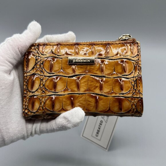 Brahmin Anita Luggage Brown Melbourne Leather Card Case Wallet V8615140000997 - Picture 3 of 15